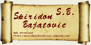 Spiridon Bajatović vizit kartica